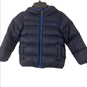 NORTH FACE Reversible coat dark and light blue color size 5
